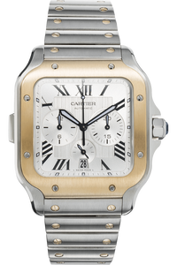 Santos XL Chronograph Yellow Gold and Stainless Steel Automatic