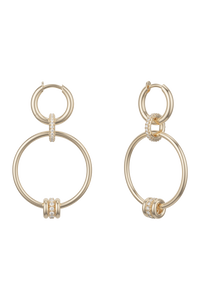 Asha Pav&eacute; Hoop Earrings