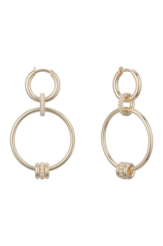 Asha Pav&eacute; Hoop Earrings