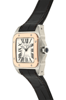 Santos 100 Rose Gold and Stainless Steel Automatic