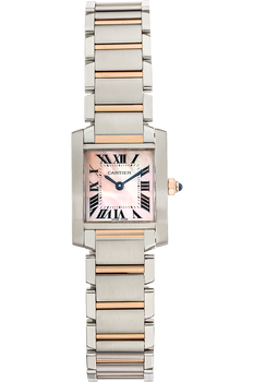 Tank Francaise Rose Gold and Stainless Steel Quartz