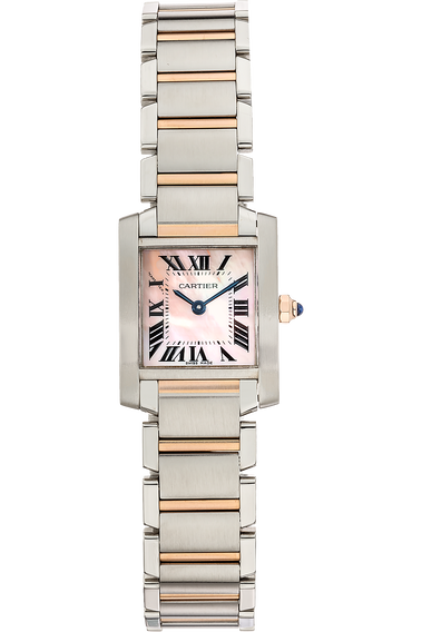 Tank Francaise Rose Gold and Stainless Steel Quartz