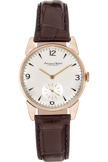Pre Owned IWC Schaffhausen Round Circa 1940 s Rose Gold Manual