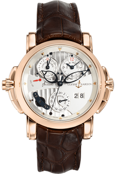 Sonata Dual Time Alarm Rose Gold Automatic