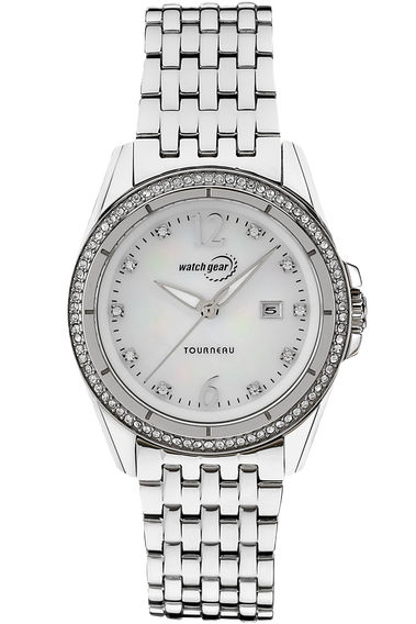 Watchgear by Tourneau Corporate Collection Ladies Steel Mother of Pearl