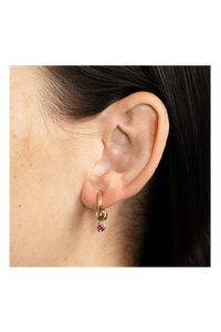 Zahra Rose Hoop Earrings