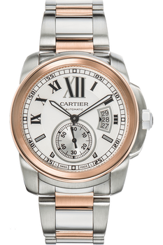 Calibre de Cartier Rose Gold and Stainless Steel Automatic