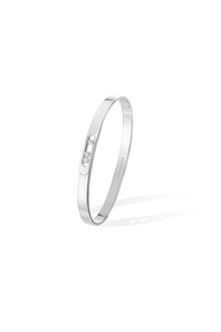 Move Noa PM Bangle in White Gold Size M