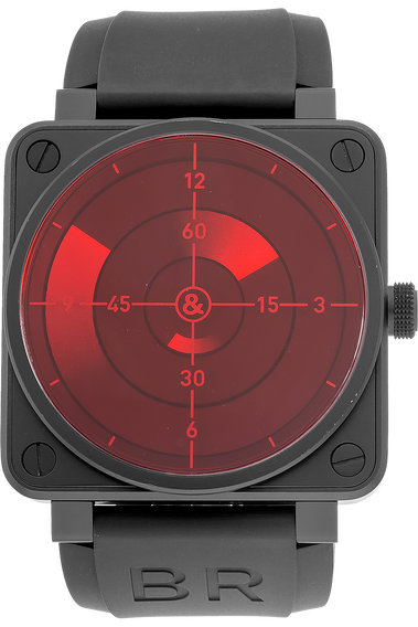 BR01-92 Red Radar Limited Edition PVD Stainless Steel
