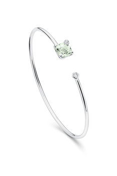 Peekaboo Prasiolith Bangle