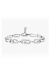 Move Link Multi Bracelet in White Gold