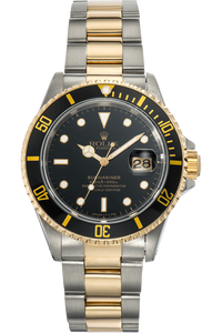 Submariner Tritium Dial Lug Holes Yellow Gold and Stainless Steel Automatic