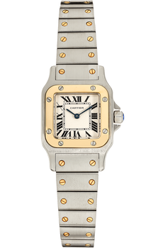 Santos Galbee Yellow Gold and Stainless Steel Quartz