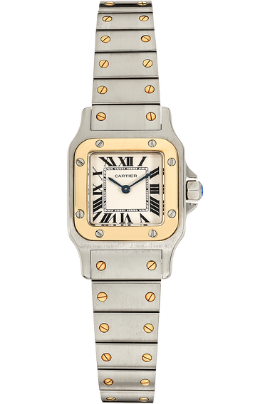 Santos Galbee Yellow Gold and Stainless Steel Quartz