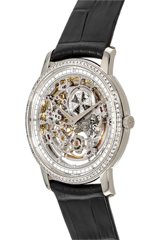 Traditionnelle Openworked White Gold Automatic