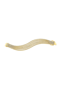 Five Strand Diamond Bracelet in Yellow Gold