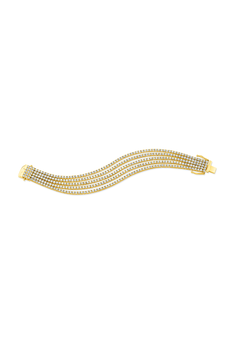 Five Strand Diamond Bracelet in Yellow Gold