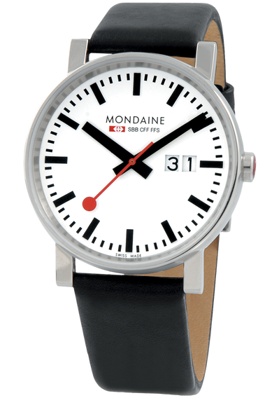 EVO Big Size 40 mm White Dial Black Strap