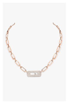 Move Link XL Chain Necklace in Pink Gold