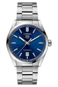 Carrera Calibre 5 Automatic Mens Blue Leather Watch