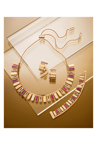 Bucherer Exclusive Move Iconica Lepidolite Necklace in Pink Gold