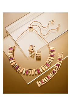 Bucherer Exclusive Move Iconica Lepidolite Necklace in Pink Gold