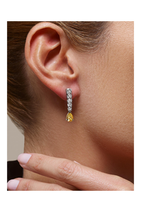 Classics Yellow Diamond Pendant Earrings