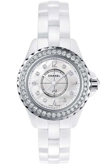 Chanel J12 Diamonds Ceramic Black Dial Black Steel Strap Watch for Women  Watch for Women