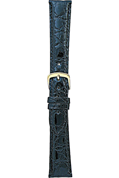 16 mm Black Crocodile Strap