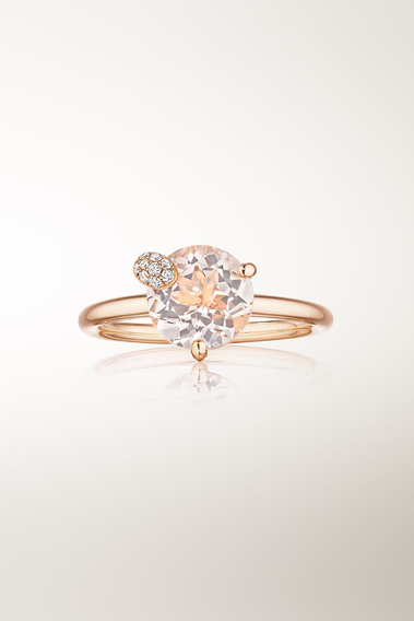 Peekaboo Morganite Ring