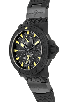 Marine Diver Black Sea Rubber Coated Stainless Steel Automatic