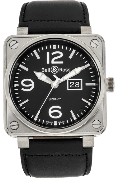 BR 01-96 Grande Date Stainless Steel Automatic