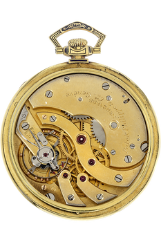 Pocket Watch Circa 1940s Yellow Gold Manual