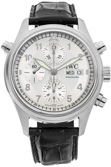 Pre Owned IWC Schaffhausen Spitfire Double Chronograph Stainless Steel Automatic