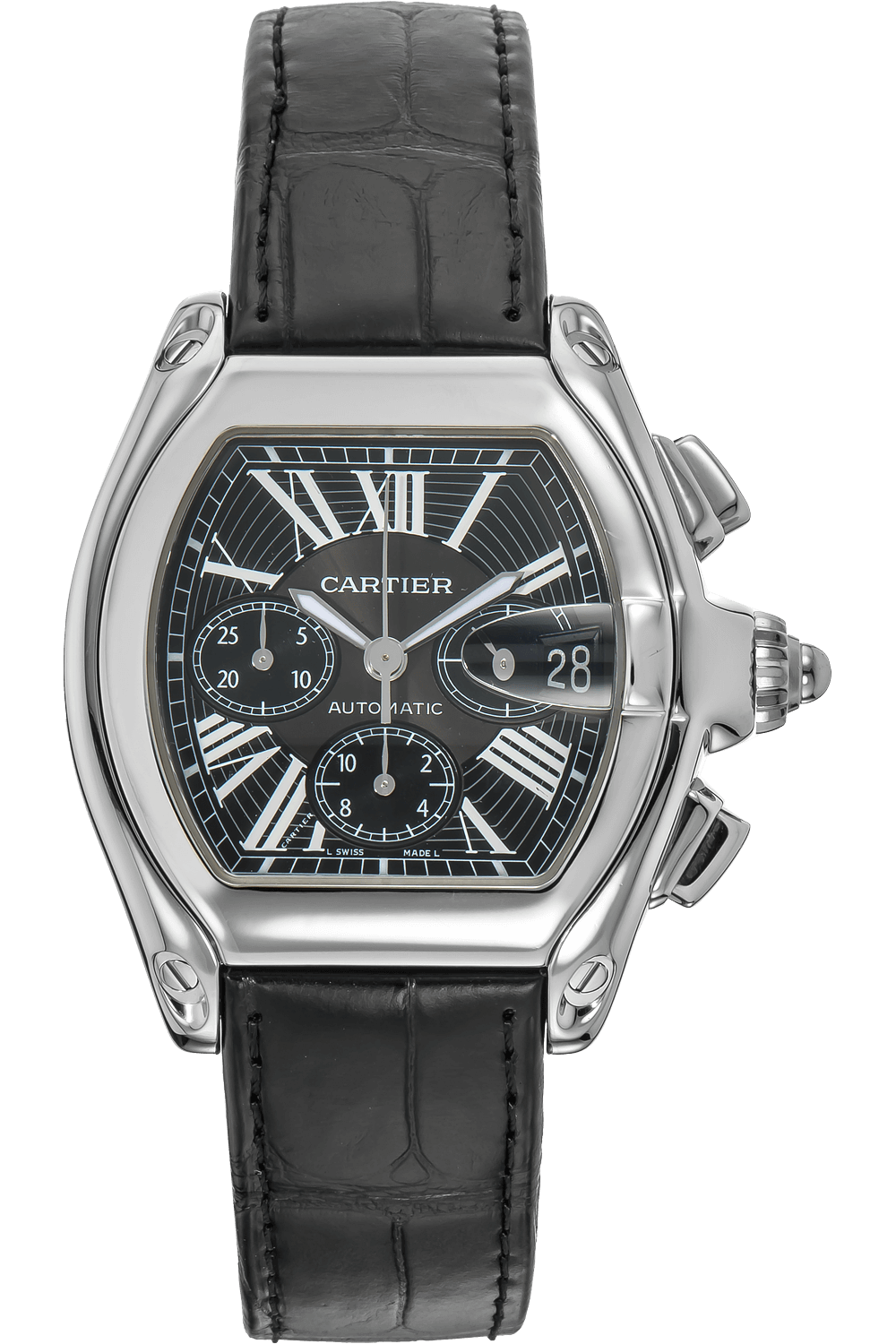 cartier roadster chronograph black dial