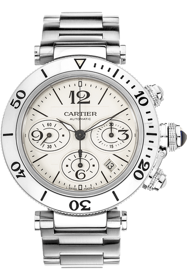 Pre Owned Cartier Pasha Seatimer Chronograph Stainless Steel Automatic
