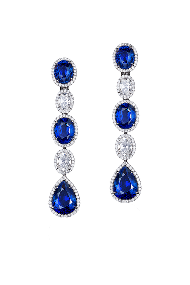 Sapphire new arrivals pendant earrings