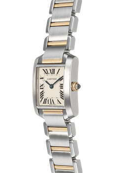 Tank Francaise Yellow Gold and Stainless Steel Quartz