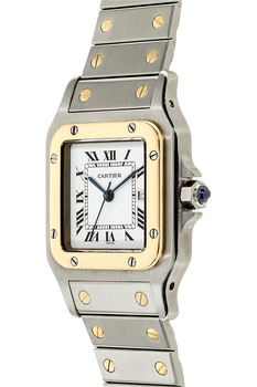 Santos Galbee Yellow Gold and Stainless Steel Automatic