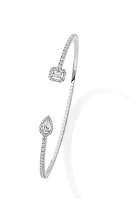 White gold diamond bracelet 0,15ct My Twin Skinny Toi and Moi