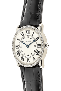 Ronde Louis Cartier White Gold Quartz