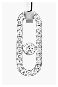Move Link Transformable Earrings in White Gold