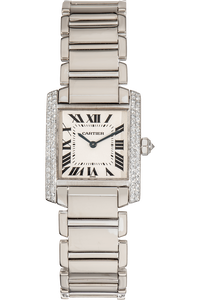 Tank Francaise White Gold Quartz