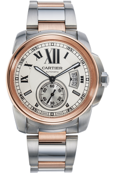 Calibre de Cartier Rose Gold and Stainless Steel Automatic