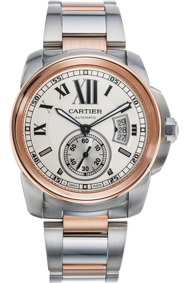 Calibre de Cartier Rose Gold and Stainless Steel Automatic
