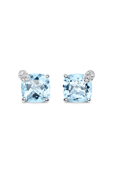 Peekaboo Aquamarine Ear Studs