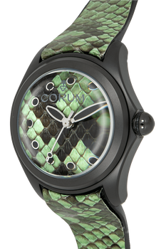 Bubble Green Python PVD Black and Stainless Steel Automatic