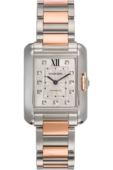 Tank Anglaise Rose Gold and Stainless Steel Automatic