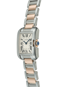 Tank Anglaise Rose Gold and Stainless Steel Quartz
