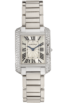 Tank Anglaise White Gold Quartz